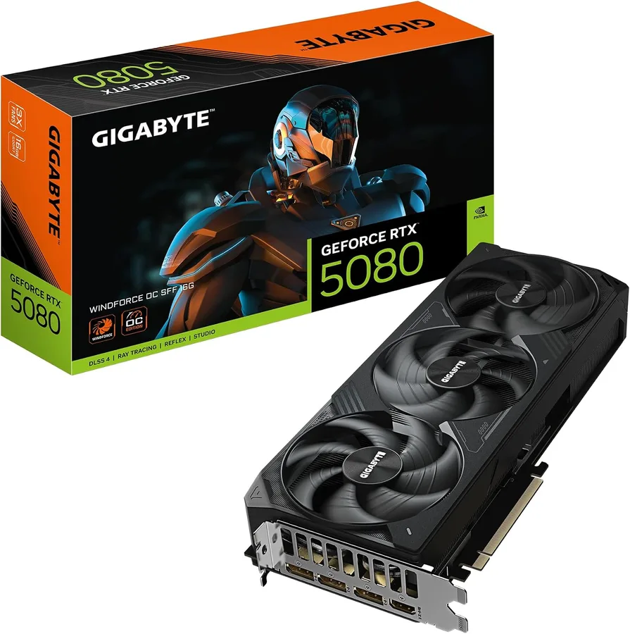 Placa de vídeo Gigabyte GeForce RTX 5080 WINDFORCE 16GB